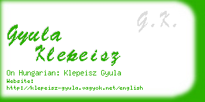 gyula klepeisz business card